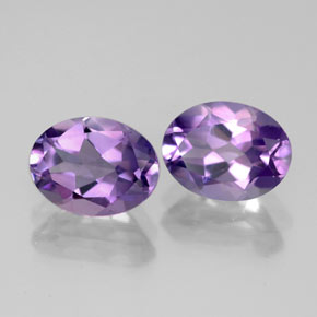 캐럿 천연 바이올렛 아메시스트 보석, 타원형 컷, 8.1×6.2 mm, VVS-VS