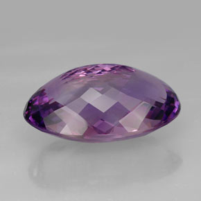 63.30캐럿 천연 바이올렛 아메시스트, 타원형 컷, 32.8×20.4 mm, IF