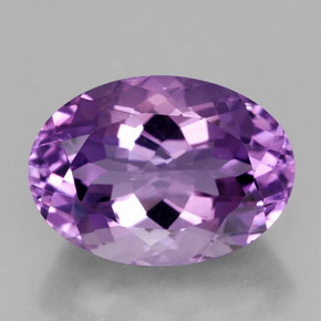 5.90캐럿 천연 바이올렛 아메시스트, 타원형 컷, 14.1×10 mm, VVS-VS