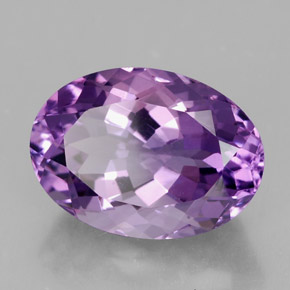 5.90캐럿 천연 바이올렛 아메시스트, 타원형 컷, 14.1×10 mm, VVS-VS