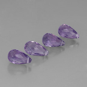 캐럿 천연 바이올렛 아메시스트 보석, 브리올레트, 8.9×5.1 mm, VVS-VS