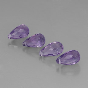 캐럿 천연 바이올렛 아메시스트 보석, 브리올레트, 8.9×5.1 mm, VVS-VS