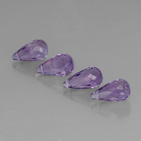 캐럿 천연 바이올렛 아메시스트 보석, 브리올레트, 9×5 mm, VVS-VS
