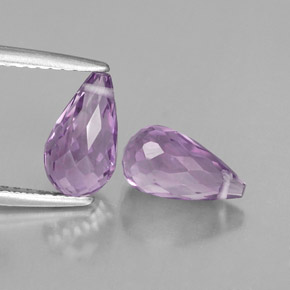 캐럿 천연 바이올렛 아메시스트 보석, 브리올레트, 8.7×5 mm, VVS-VS