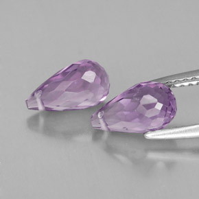 캐럿 천연 바이올렛 아메시스트 보석, 브리올레트, 8.7×5 mm, VVS-VS