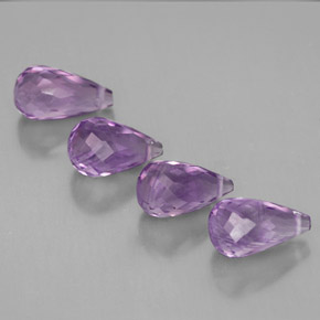 캐럿 천연 바이올렛 아메시스트 보석, 브리올레트, 8.8×5 mm, VVS-VS