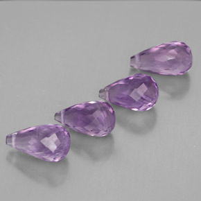 캐럿 천연 바이올렛 아메시스트 보석, 브리올레트, 8.8×5 mm, VVS-VS