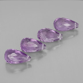 캐럿 천연 바이올렛 아메시스트 보석, 브리올레트, 9.1×5.1 mm, VVS-VS