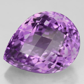 11.44캐럿 천연 바이올렛 아메시스트, 배 모양, 16.8×13.2 mm, VVS