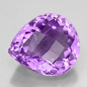 6.77캐럿 천연 바이올렛 아메시스트, 배 모양, 13.3×11.7 mm, VVS-VS