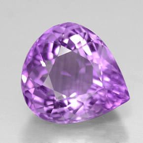 6.12캐럿 천연 바이올렛 아메시스트, 배 모양, 12.6×11.4 mm, VVS