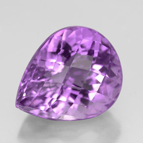 5.97캐럿 천연 바이올렛 아메시스트, 배 모양, 12.8×10.4 mm, VVS