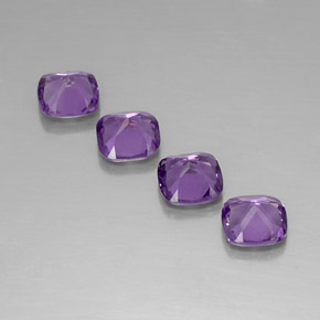 캐럿 천연 바이올렛 아메시스트 보석, 쿠션 컷, 6.1×6 mm, VVS