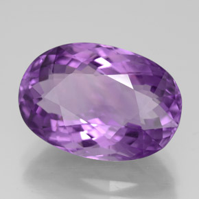 7.85캐럿 천연 바이올렛 아메시스트, 타원형 컷, 15.5×10.8 mm, VVS