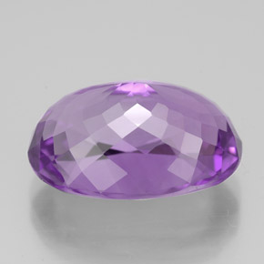 7.85캐럿 천연 바이올렛 아메시스트, 타원형 컷, 15.5×10.8 mm, VVS