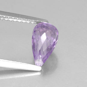 1.34캐럿 천연 바이올렛 아메시스트, 브리올레트, 8.9×5 mm, 불투명체