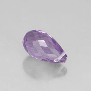 1.37캐럿 천연 바이올렛 아메시스트, 브리올레트, 8.6×5.1 mm, VVS