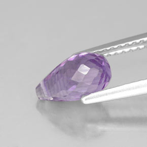 1.37캐럿 천연 바이올렛 아메시스트, 브리올레트, 8.6×5.1 mm, VVS