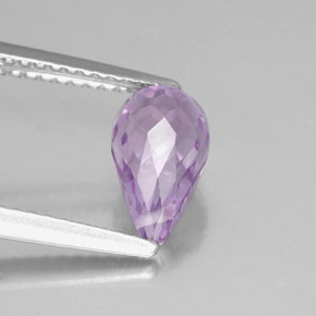 1.41캐럿 천연 바이올렛 아메시스트, 브리올레트, 8.9×5.1 mm, VVS-VS