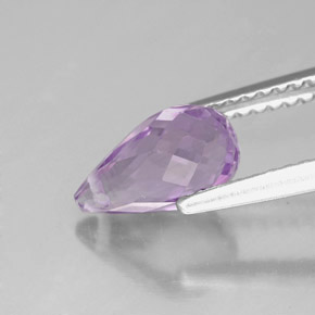 1.41캐럿 천연 바이올렛 아메시스트, 브리올레트, 8.9×5.1 mm, VVS-VS