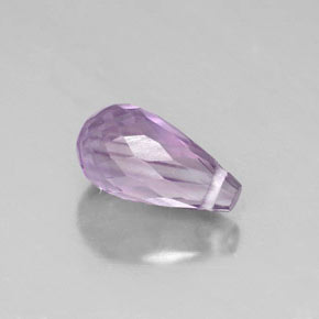 1.28캐럿 천연 바이올렛 아메시스트, 브리올레트, 8.9×4.8 mm, VVS