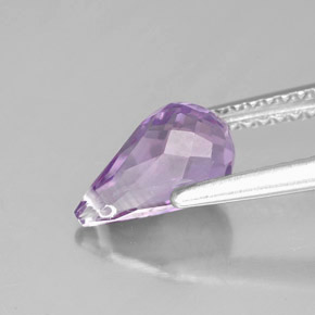 1.41캐럿 천연 바이올렛 아메시스트, 브리올레트, 8.9×5.3 mm, VVS-VS