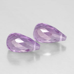 캐럿 천연 바이올렛 아메시스트 보석, 브리올레트, 8.8×5.1 mm, VVS-VS