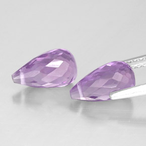캐럿 천연 바이올렛 아메시스트 보석, 브리올레트, 8.8×5.1 mm, VVS-VS
