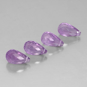 캐럿 천연 바이올렛 아메시스트 보석, 브리올레트, 8.9×5 mm, VVS-VS