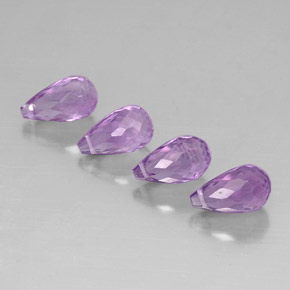 캐럿 천연 바이올렛 아메시스트 보석, 브리올레트, 8.9×5 mm, VVS-VS