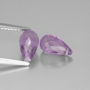 캐럿 천연 바이올렛 아메시스트 보석, 브리올레트, 8.8×5 mm, VVS-VS