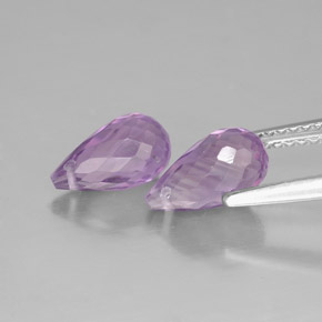 캐럿 천연 바이올렛 아메시스트 보석, 브리올레트, 8.8×5 mm, VVS-VS