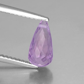 1.38캐럿 천연 바이올렛 아메시스트, 브리올레트, 9.4×5 mm, VS