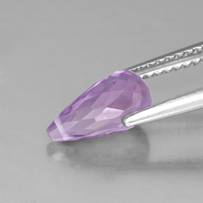 1.38캐럿 천연 바이올렛 아메시스트, 브리올레트, 9.4×5 mm, VS