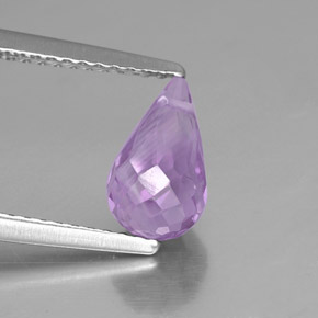 1.35캐럿 천연 바이올렛 아메시스트, 브리올레트, 8.9×5.1 mm, VS