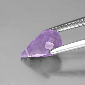 1.35캐럿 천연 바이올렛 아메시스트, 브리올레트, 8.9×5.1 mm, VS
