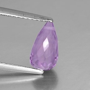 1.53캐럿 천연 바이올렛 아메시스트, 브리올레트, 9.1×5.2 mm, VS