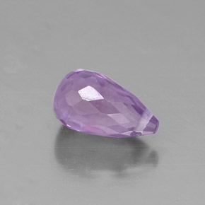 1.53캐럿 천연 바이올렛 아메시스트, 브리올레트, 9.1×5.2 mm, VS
