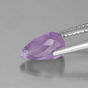 1.53캐럿 천연 바이올렛 아메시스트, 브리올레트, 9.1×5.2 mm, VS
