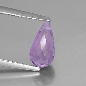 1.32캐럿 천연 바이올렛 아메시스트, 브리올레트, 9.2×5.1 mm, VS