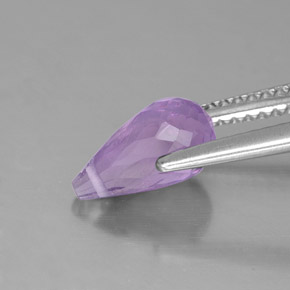 1.32캐럿 천연 바이올렛 아메시스트, 브리올레트, 9.2×5.1 mm, VS