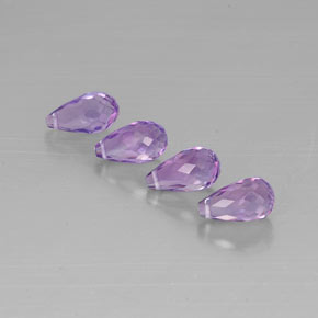 캐럿 천연 바이올렛 아메시스트 보석, 브리올레트, 9.1×5 mm, VVS-VS