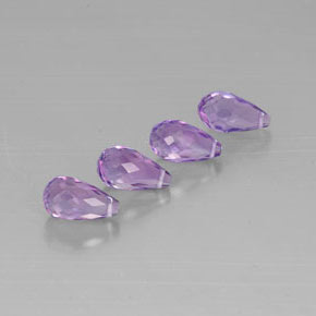 캐럿 천연 바이올렛 아메시스트 보석, 브리올레트, 9.1×5 mm, VVS-VS