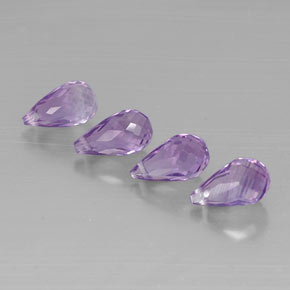 캐럿 천연 바이올렛 아메시스트 보석, 브리올레트, 9×5.1 mm, VVS-VS