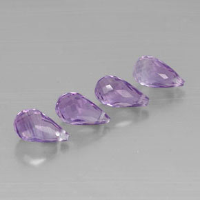 캐럿 천연 바이올렛 아메시스트 보석, 브리올레트, 9×5.1 mm, VVS-VS