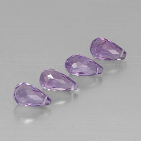 캐럿 천연 바이올렛 아메시스트 보석, 브리올레트, 8.8×5 mm, VVS-VS