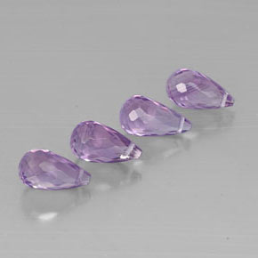 캐럿 천연 바이올렛 아메시스트 보석, 브리올레트, 9.1×5 mm, VVS-VS