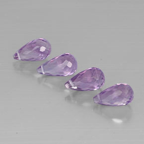 캐럿 천연 바이올렛 아메시스트 보석, 브리올레트, 9.1×5 mm, VVS-VS