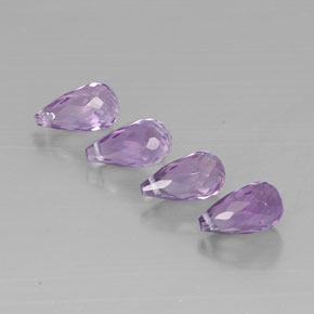 캐럿 천연 바이올렛 아메시스트 보석, 브리올레트, 9×5.1 mm, VVS-VS
