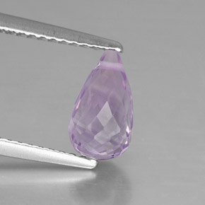 1.38캐럿 천연 바이올렛 아메시스트, 브리올레트, 8.9×5.1 mm, VS